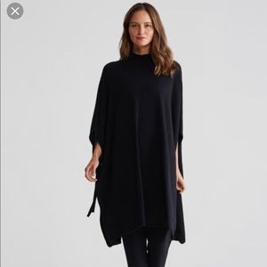 Eileen Fisher Italian Cashmere Side Tie Poncho